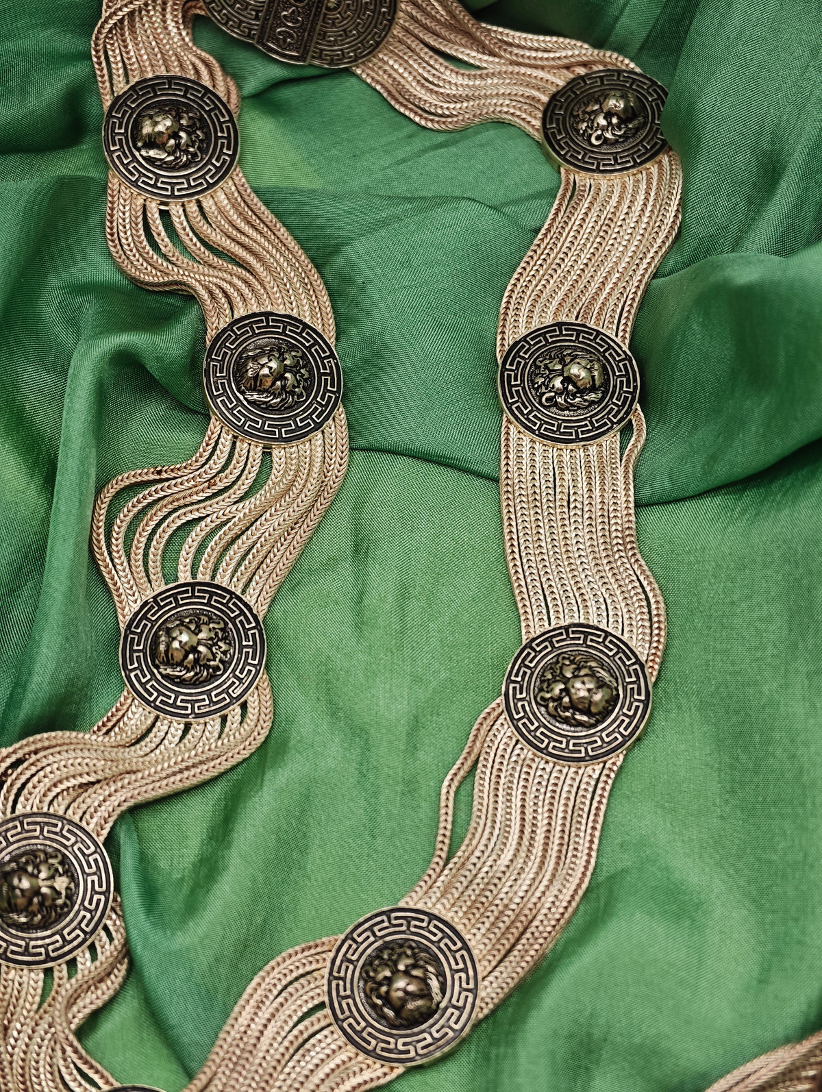 Parure argento 925 vintage Turchia motivi geometrici stile antica Grecia